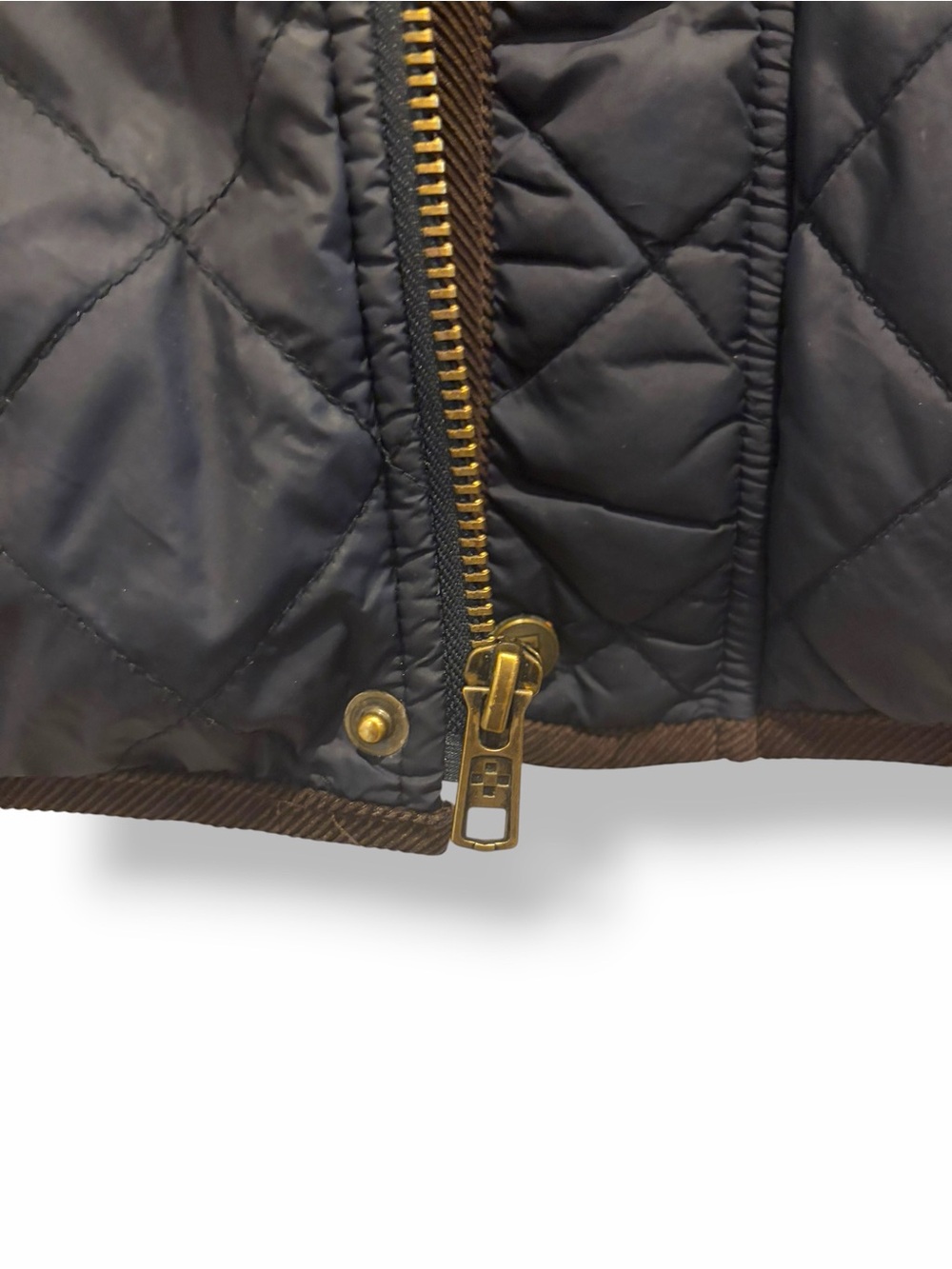 Vince Camuto Men Med Navy Quilted Vest Wool Blend Plaid Tweed Full Zip Puffer - Picture 5 of 16
